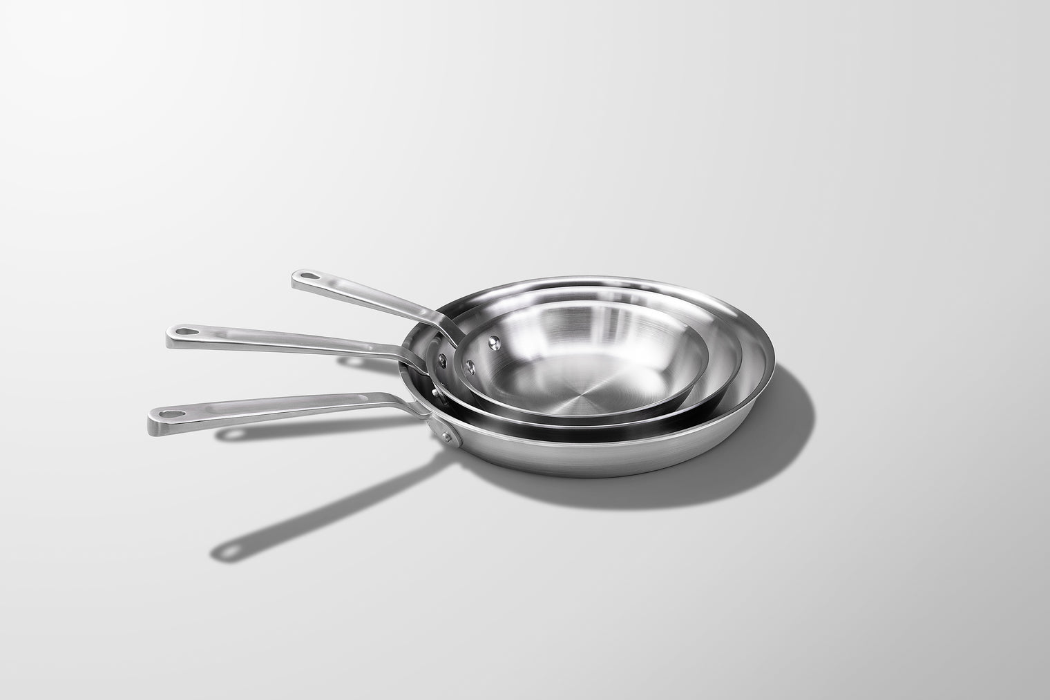 Stainless Clad Frying Pan 3-Piece Set
