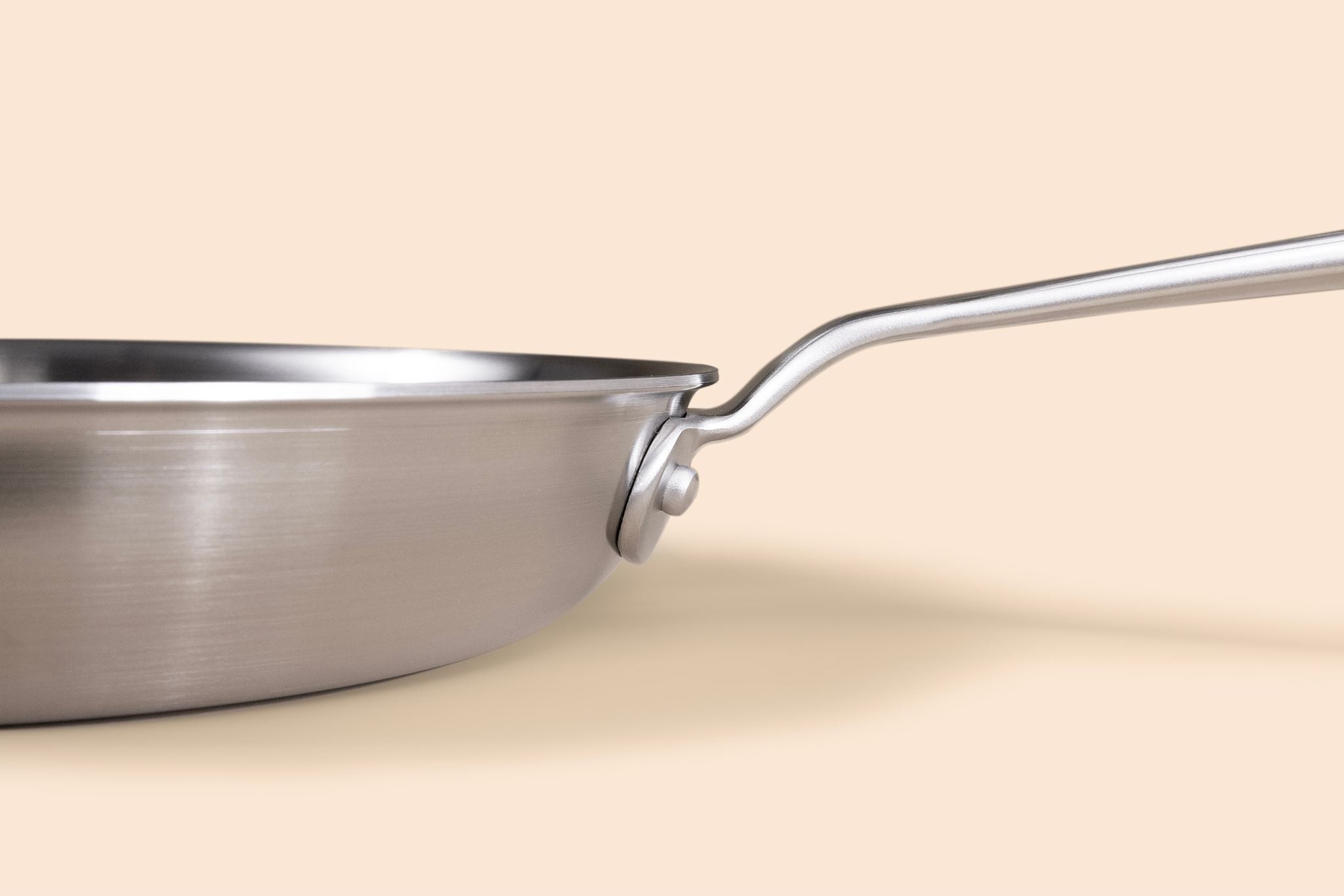 KitchenAid Frying Pan, Non Stick Stainless Steel Pan with Stainless Handle  - Induction, Oven & Dishwasher Safe - 20 cm