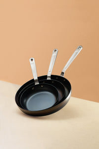 H Cookware Carbon Steel Frying Pan 3-Piece Set