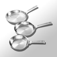 Stainless Clad Frying Pan 3-Piece Set