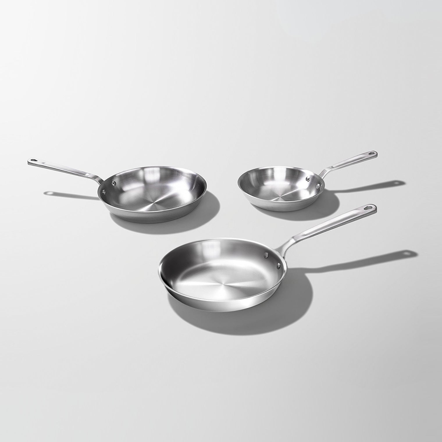 Stainless Clad Frying Pan 3-Piece Set